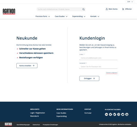 Agathon_CX-Plattform_Login