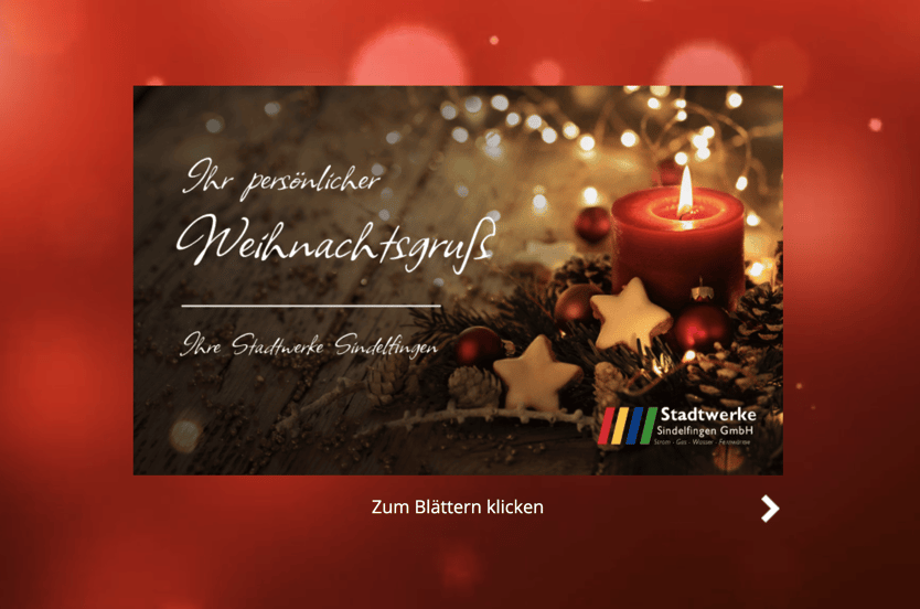 interaktive Weihnachtskarte content marketing