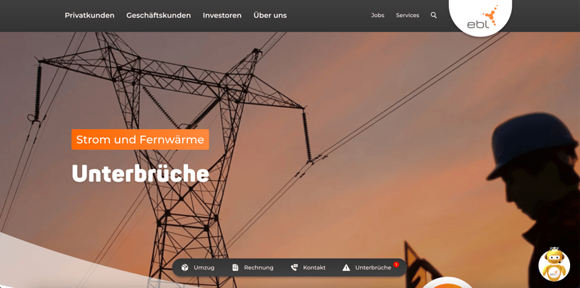 EBL Website Screenshot