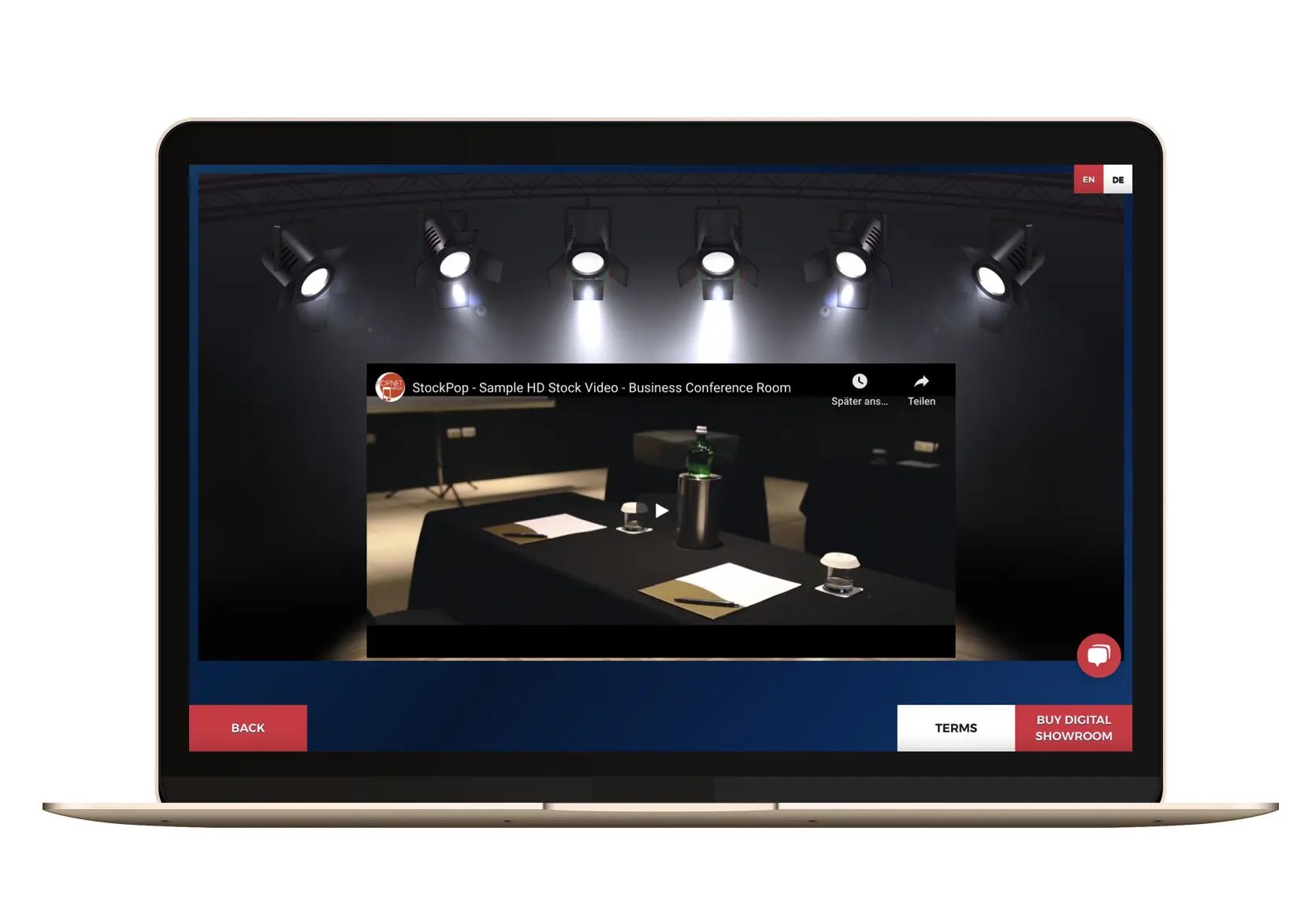 Virtuellen digitalen Showroom -  live conference