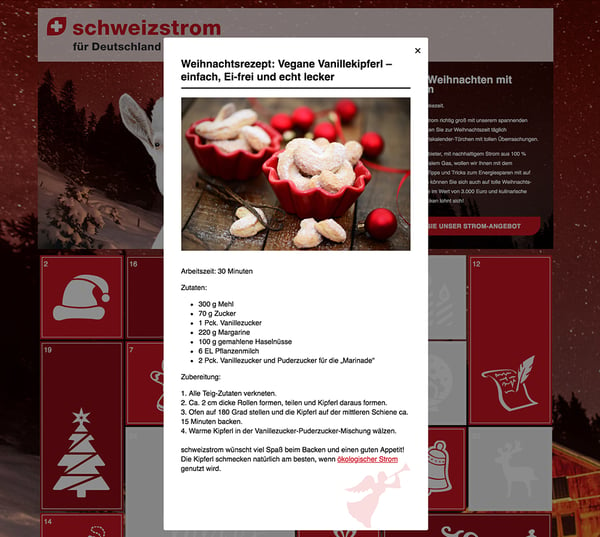 Online-Adventskalender schweizstrom
