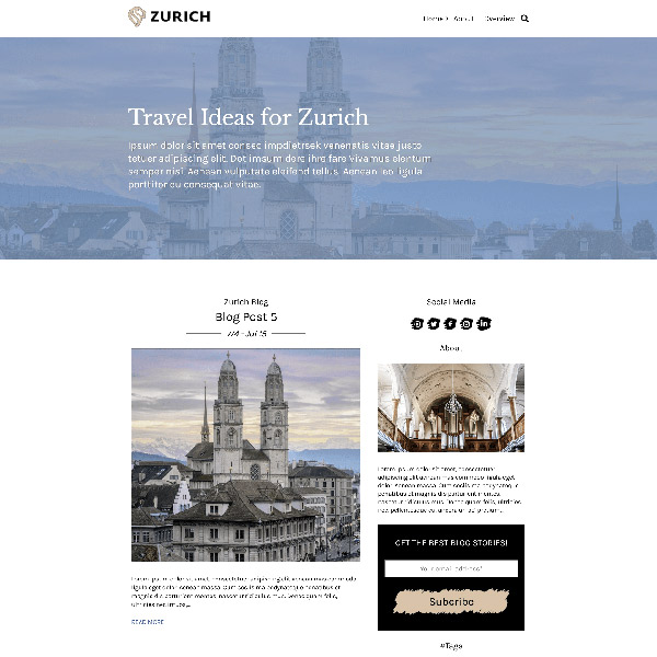 Benutzerdefinierte HubSpot CMS Themes: Zurich Theme