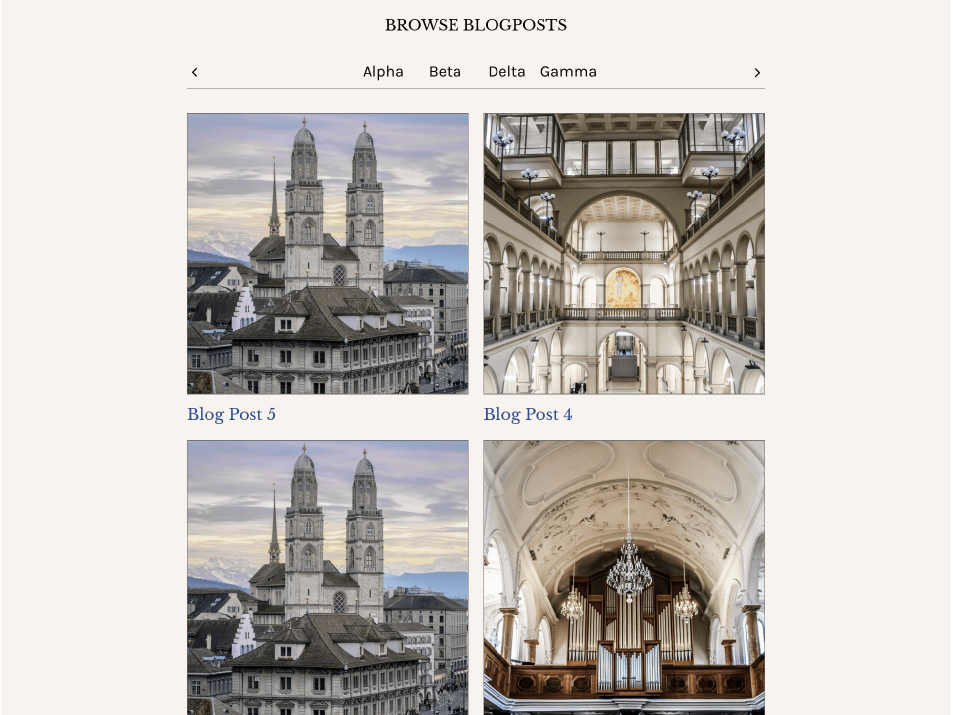 Blog Listing with Slider Tags