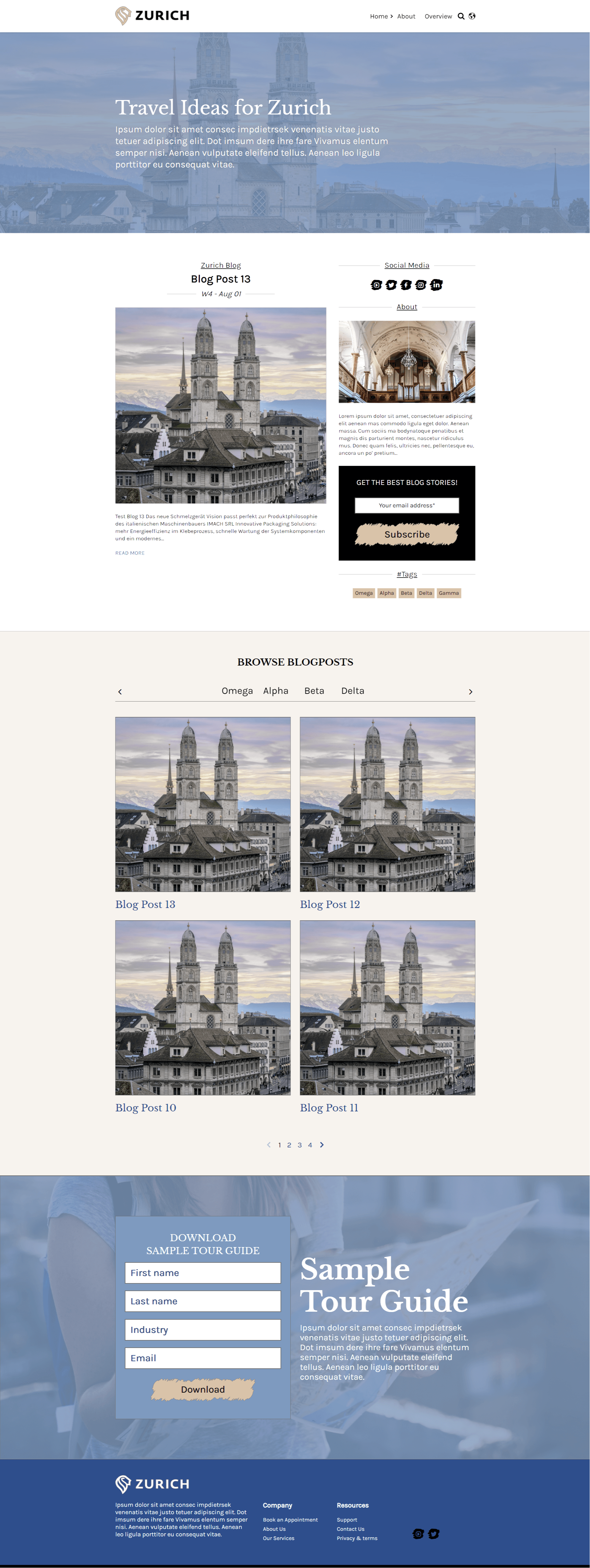 Build flexible website pages that look as good as your blog.